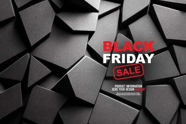 Black Friday mockup on dark background