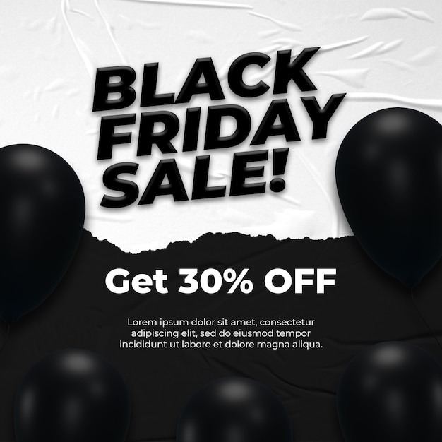 Black friday for promotion campaign template