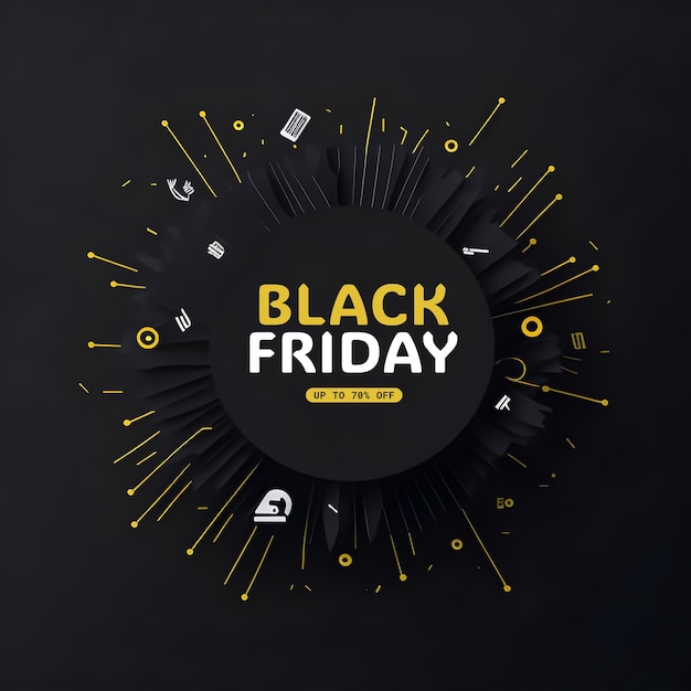 PSD black friday sale banner social media mock up