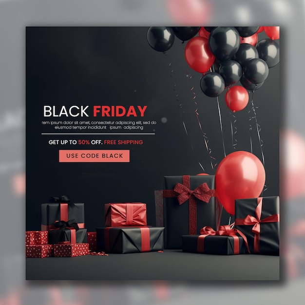 black friday sale facebook and instagram post design