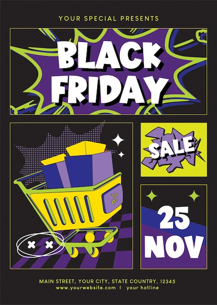 black friday and Sale flyer