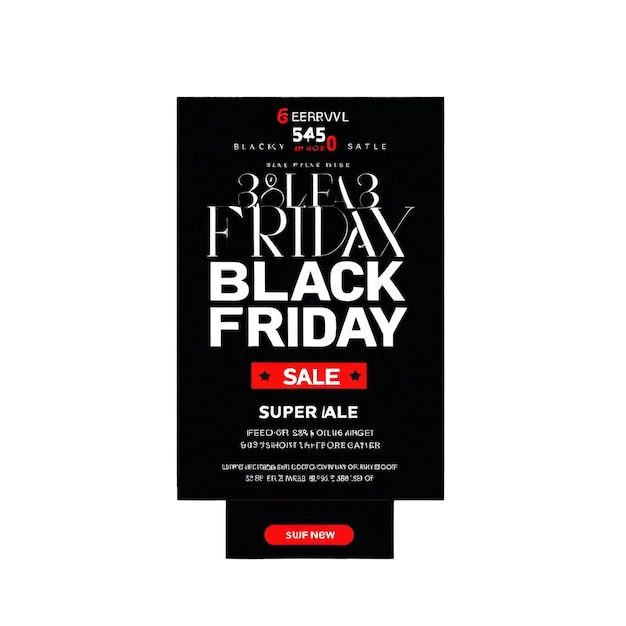 PSD a black friday sale label for black friday night