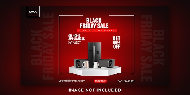 Black Friday sale offer web banner design