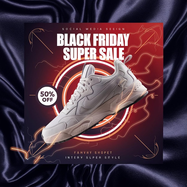 PSD a black friday sale poster with a black friday sale sign