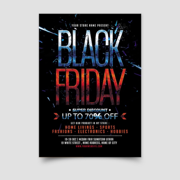 PSD black friday sale poster