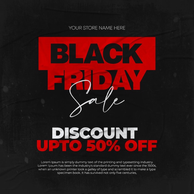 Black friday sale Social Media banner Template flyer