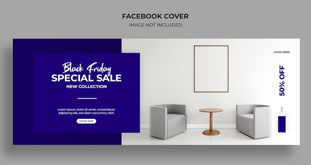 Black Friday sale social media cover and web banner template