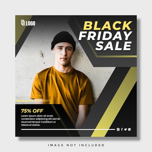 Black friday sale social media instagram post