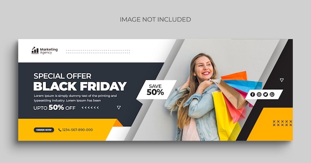 Black friday sale social media post instagram post web banner or facebook cover template