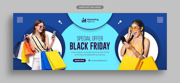 Black friday sale social media post instagram post web banner or facebook cover template