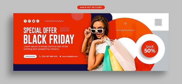 Black friday sale social media post instagram post web banner or facebook cover template