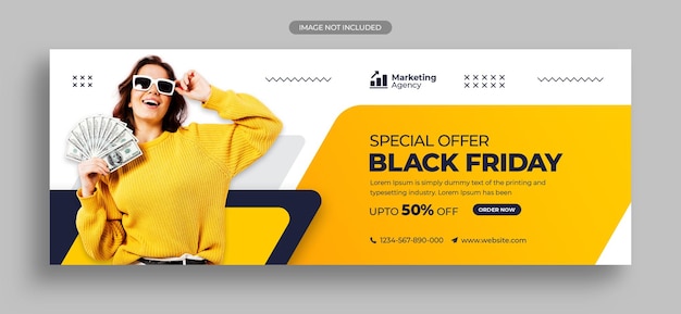 Black friday sale social media post instagram post web banner or facebook cover template