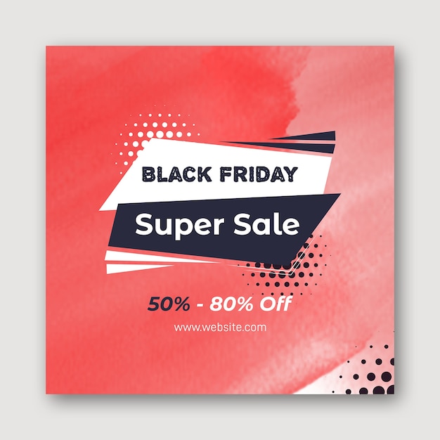 PSD black friday sale social media post template