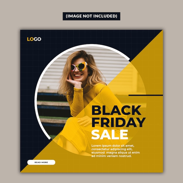 Black friday sale social media post template