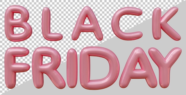 Black friday sale text design with 3d modern style