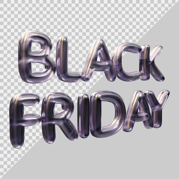 Black friday sale text design with 3d modern style