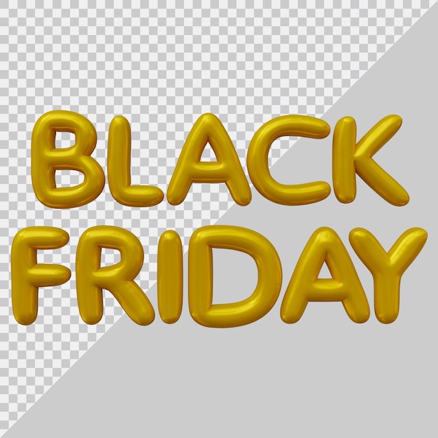 Black friday sale text design with 3d modern style