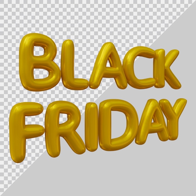 Black friday sale text design with 3d modern style