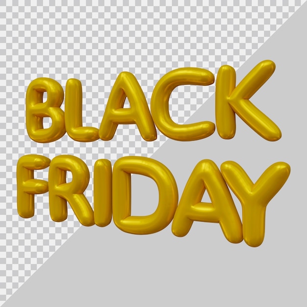 Black friday sale text design with 3d modern style