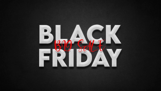 black friday sale text effect template