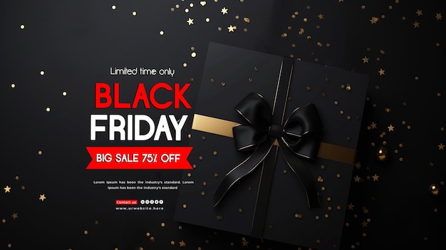 Black Friday sales concept with dark background