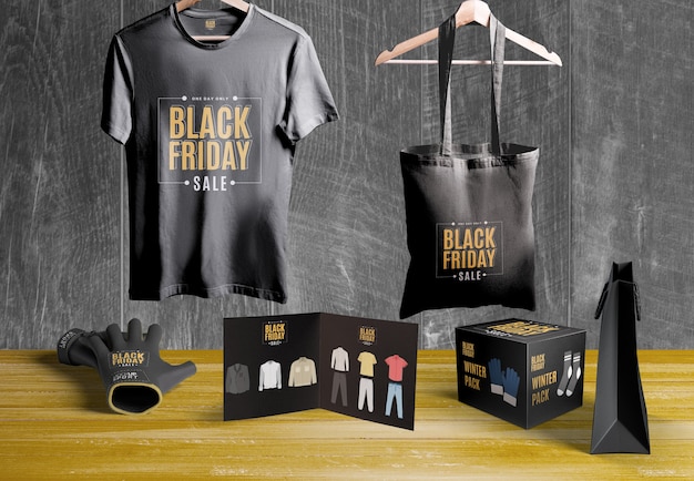 PSD black friday scene creator mock-up