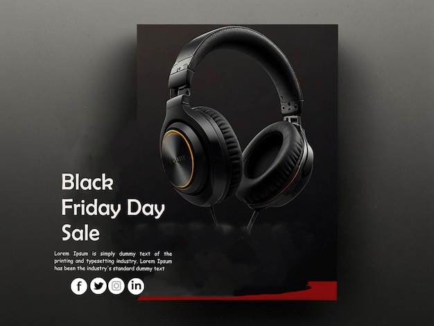 Black friday shopping discount banner template design