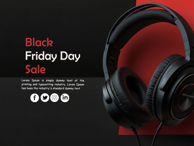 Black friday shopping discount banner template design