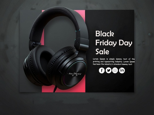 Black friday shopping discount banner template design