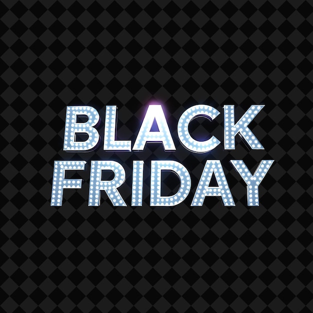 a black friday sign on a black background with a white light