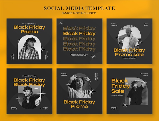 PSD black friday social media banner and instagram post template