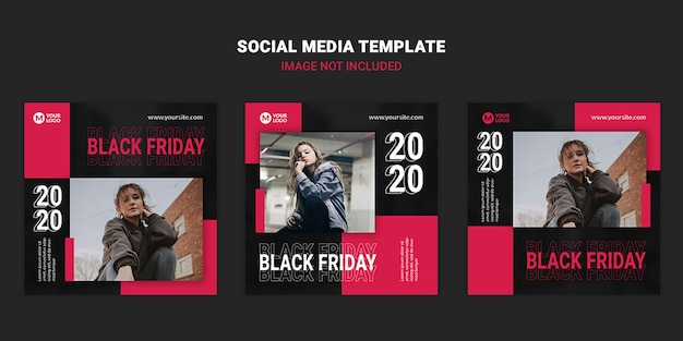 Black friday social media banner template