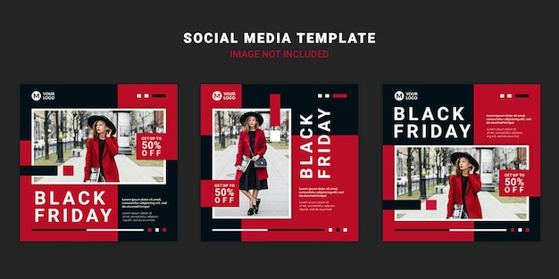 Black friday social media post template