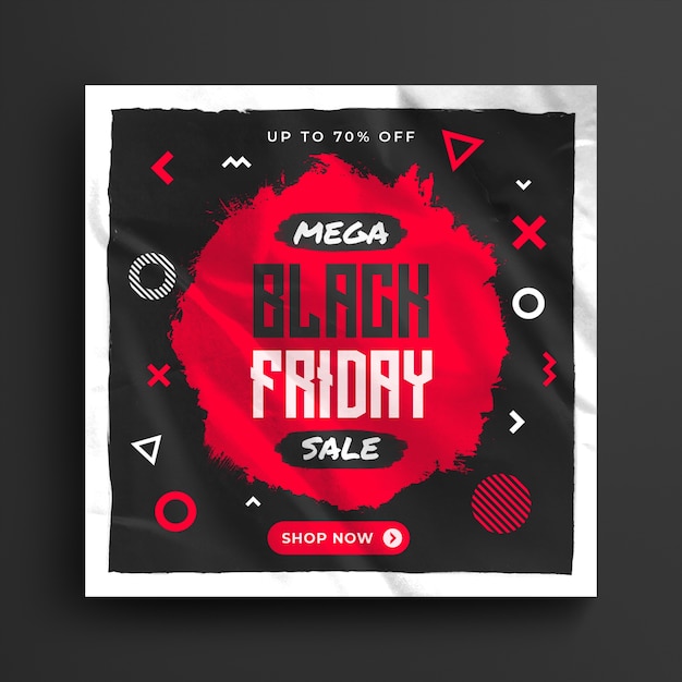 PSD black friday special sale social media post and web banner template