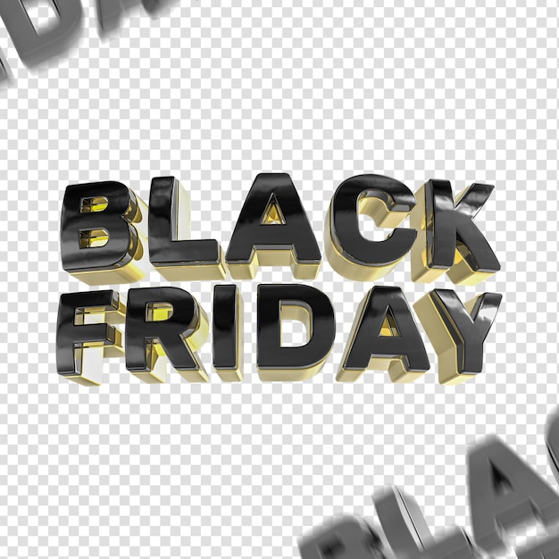 Black Friday Text 3d render