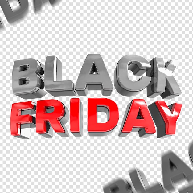 Black Friday Text 3d render