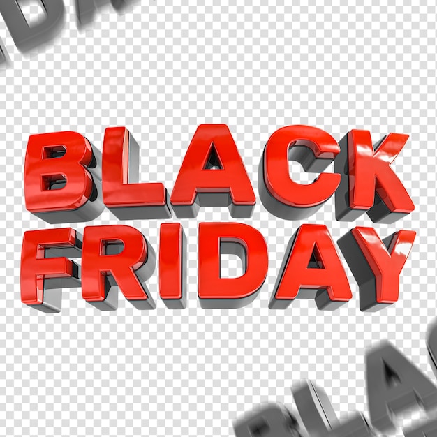 Black Friday Text 3d render