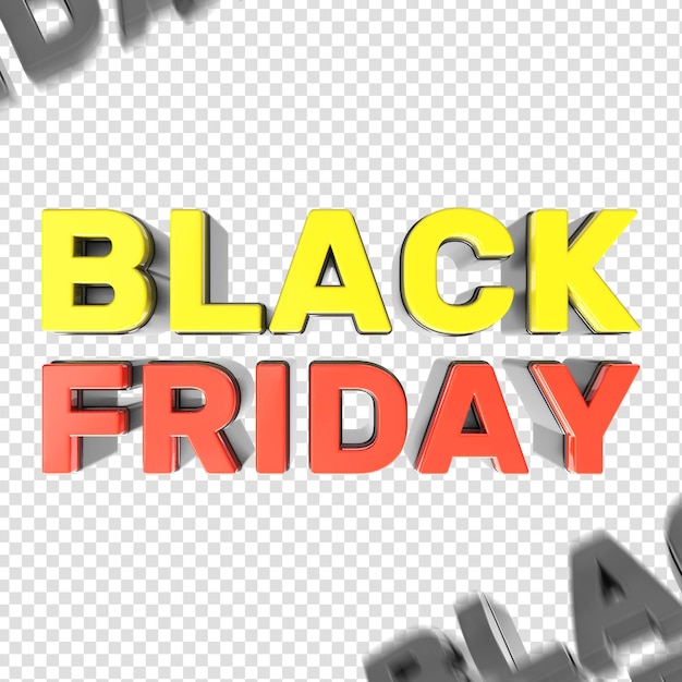 Black Friday Text 3d render