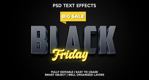 Black Friday Text Effect Template