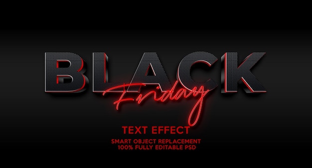 black friday text effect template