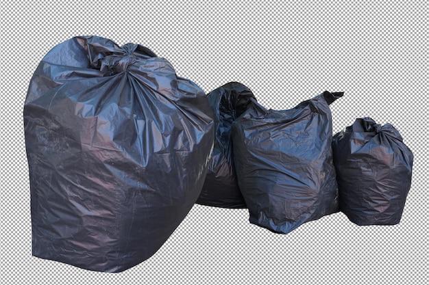 black garbage bag