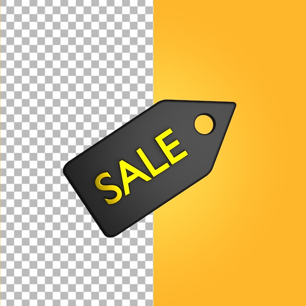 Black and gold Sale Icon 3D