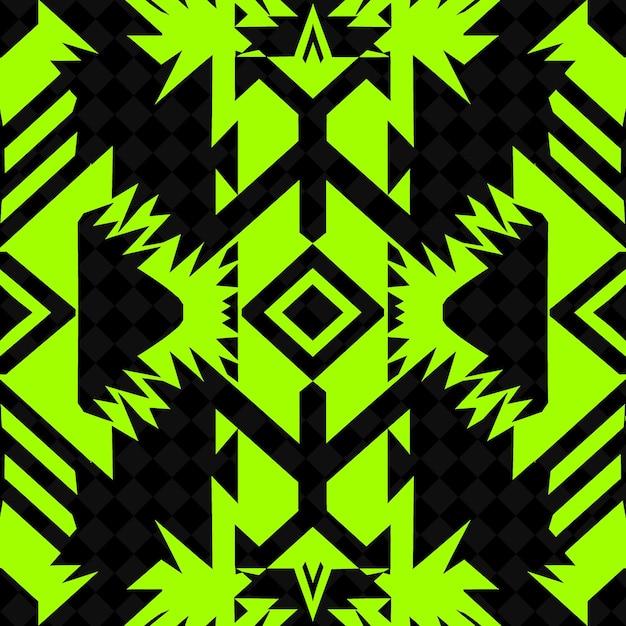 a black and green abstract design in the center of a black and green background