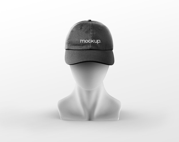 Black hat cap mockup