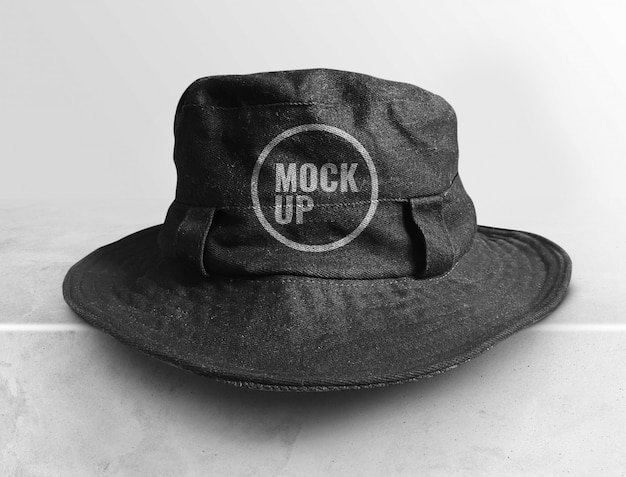 Black hat mockup realistic