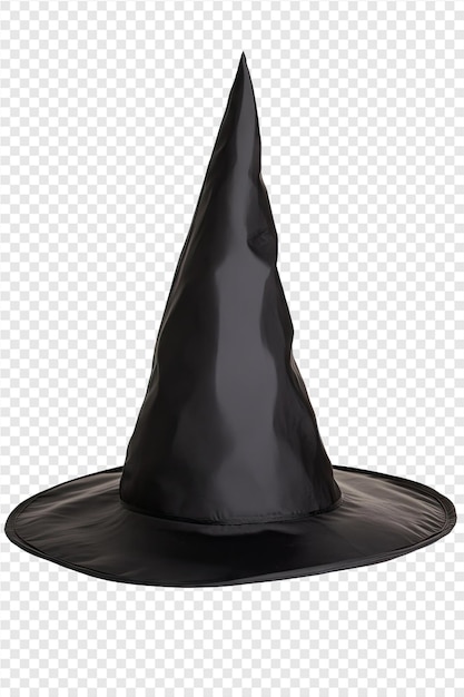 black hat with a black cap on a transparent background