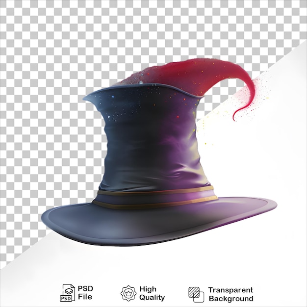 Black Hat with Red Band Illustration Design