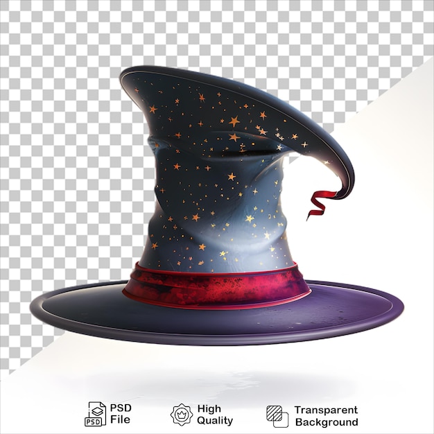 Black Hat with Red Band Illustration Design