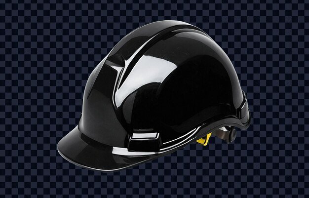 PSD a black helmet with a yellow strap is on a blue background