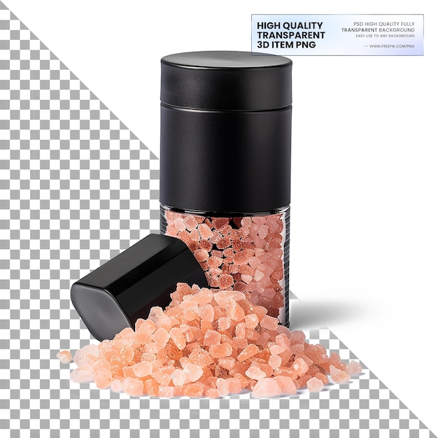 PSD black himalayan salt lamp on isolated white background on transparent background